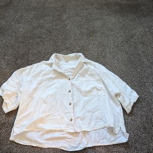 billabong crop top ivory size medium